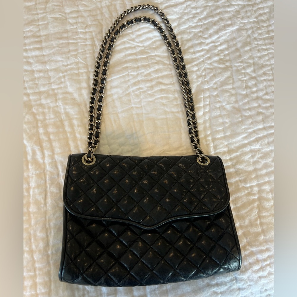 Rebecca Minkoff Black Quilted Chain Shoulder Bag